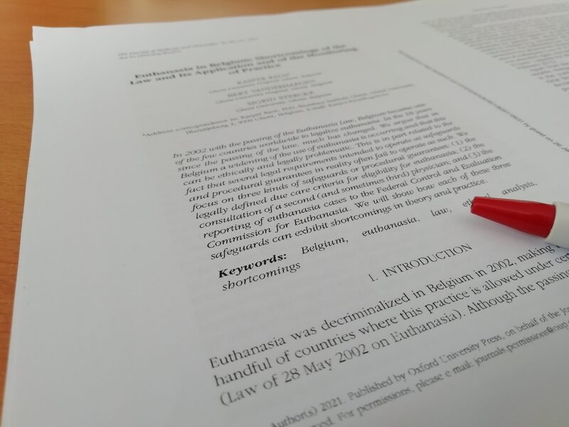 Euthanasie in België: een nieuwe studie wijst op de tekortkomingen van de wet
