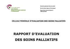 Soins Palliatifs : 4ème Rapport de la Cellule d'Evaluation