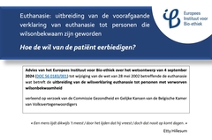 Uitbreiding van de voorafgaande verklaring van euthanasie tot personen die wilsonbekwaam zijn geworden : 
Hoe de wil van de patiënt eerbiedigen ?